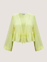 SUNNY BLISS - BUTTER YELLOW FRONT TIE TOP